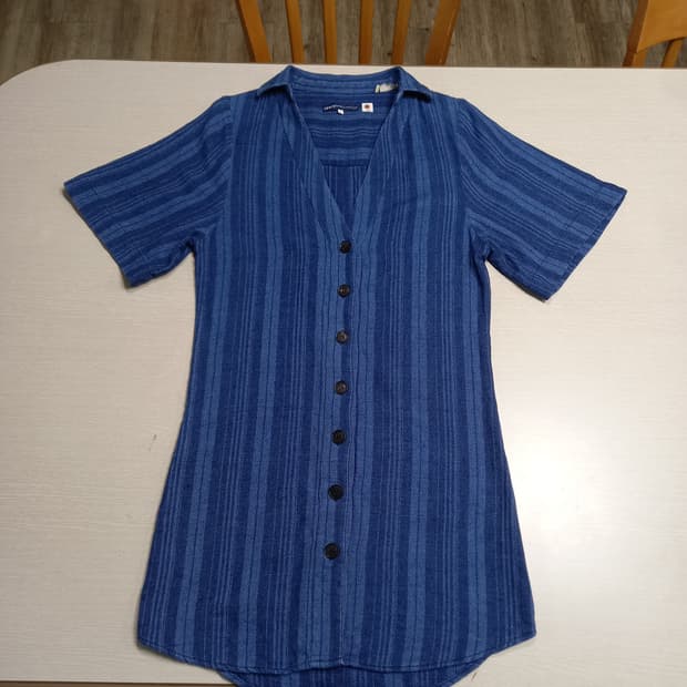 S85 MADE&CRAFTED 면 반팔셔츠 네이비 S-215
