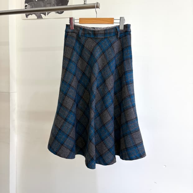 INDEX 롱 체크 스커트