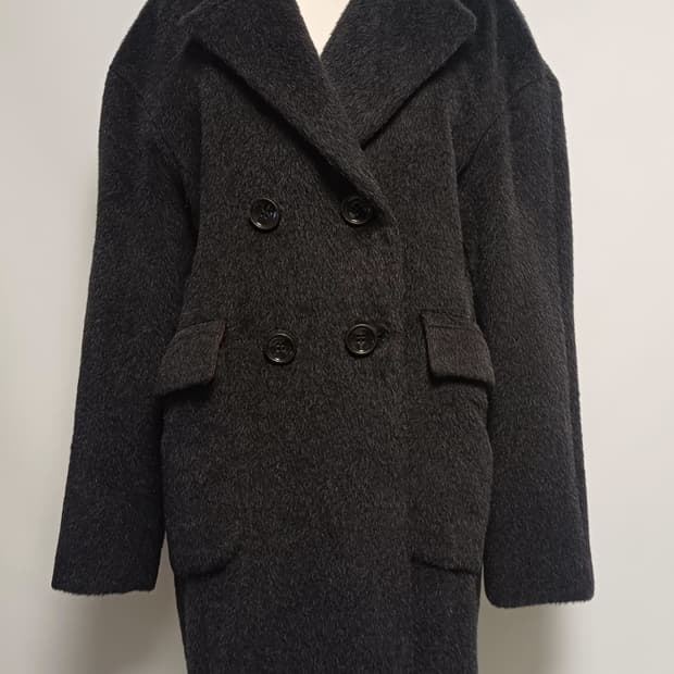 한섬 SYSTEM 라마 혼방 여성 부클 더블 코트