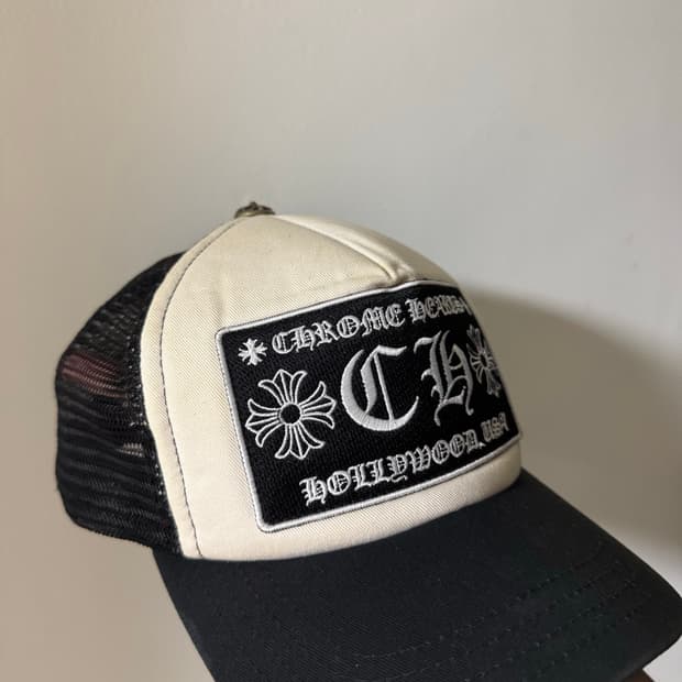 크롬하츠 캡 모자 화이트 