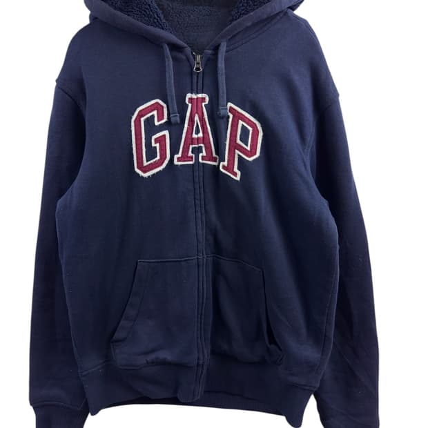 갭 네이비 버건디 퍼 후드집업1517