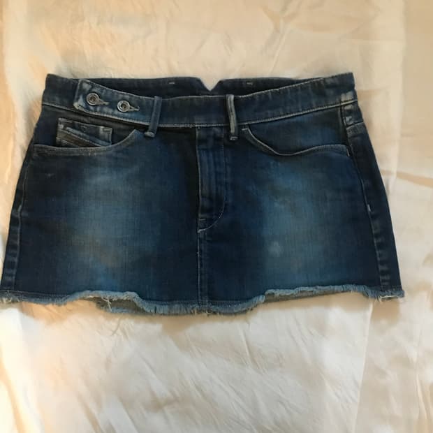 Diesel 디젤 갸루 로우 데님 초미니 스커트