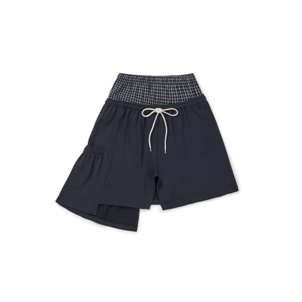 Lcdc CHECKMIX JERSEY SKIRT (NAVY)