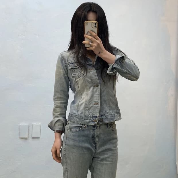 Abercrombie & Fitch washed denim jacket