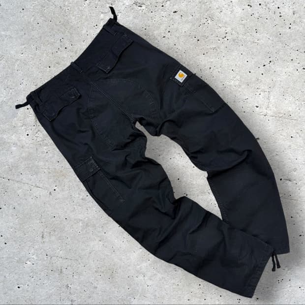 [31x32] 칼하트 wip 에비에이션 블랙 카고 바지 B261