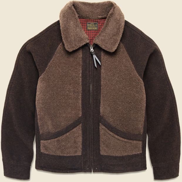 [M] RRL 그리즐리 플리스 자켓