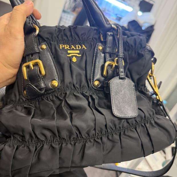 프라다 고프레 탑핸들백