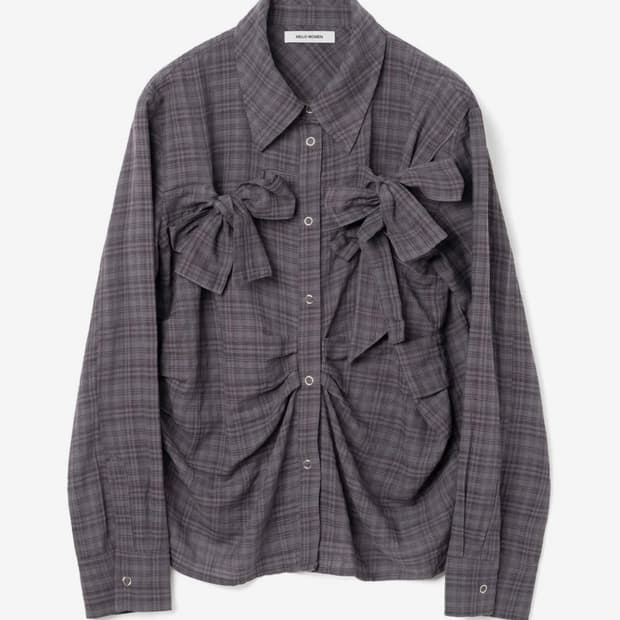 밀로우먼 리본 타이셔츠