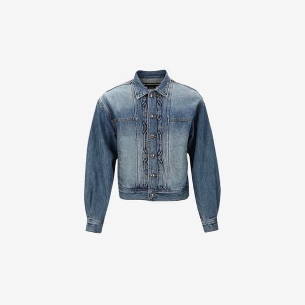 앤더슨벨 웨이브 데님 봄버 재킷