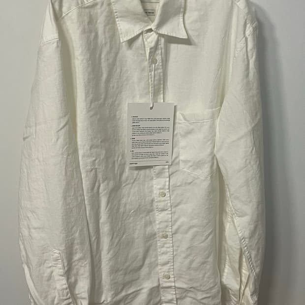 새상품 이얼즈어고 오프 화이트 울 코튼 포이카 셔츠 ( 1 / S )