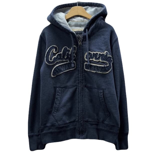 후아유 빈티지 네이비 후드집업