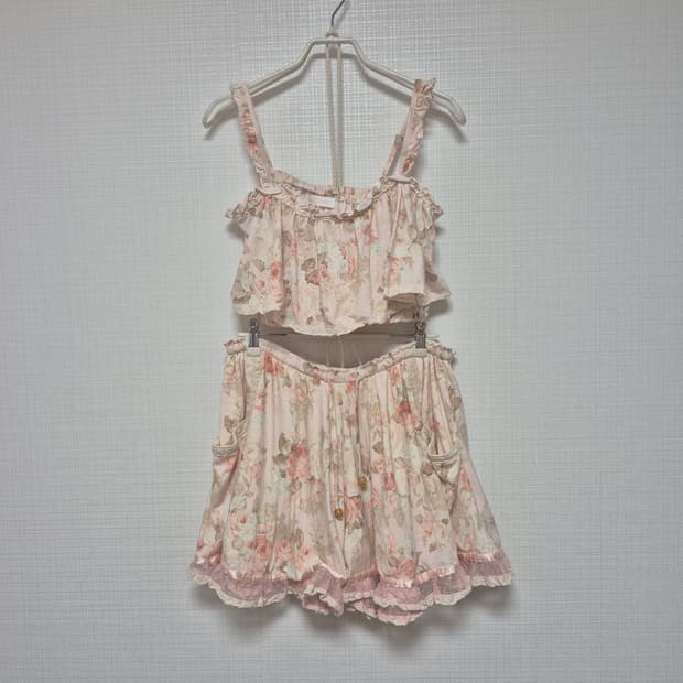 리즈리사 수선템 핑크 플로럴 셋업