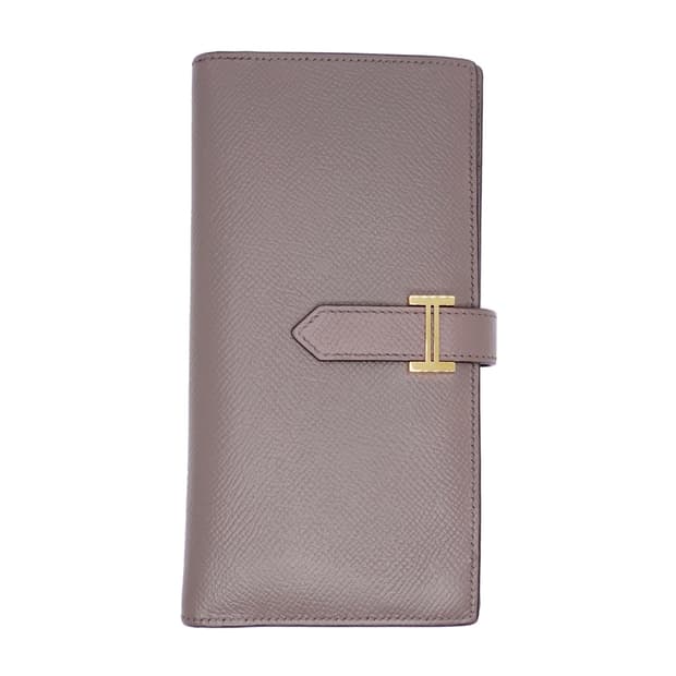 에르메스 베안 소플렛 에토프 그레이 앱송 금장 남녀공용 장지갑 C각인