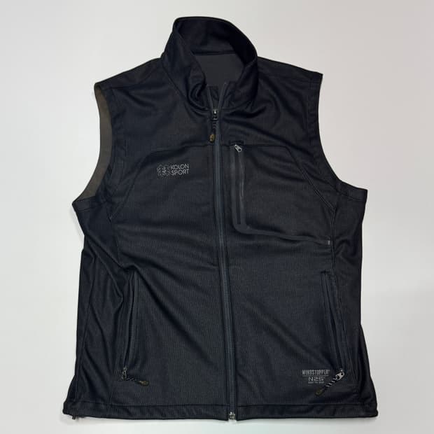 코오롱 스포츠 윈드스토퍼 등산 집업 베스트 L 블랙