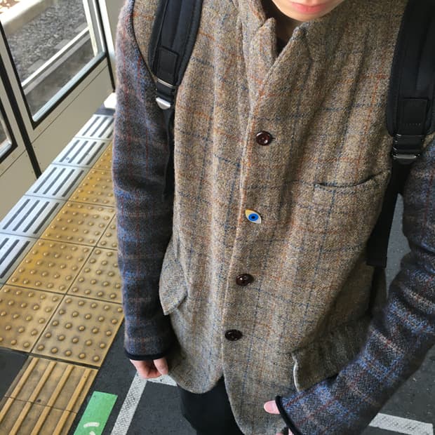 언더커버 Eye-motif  울 자켓