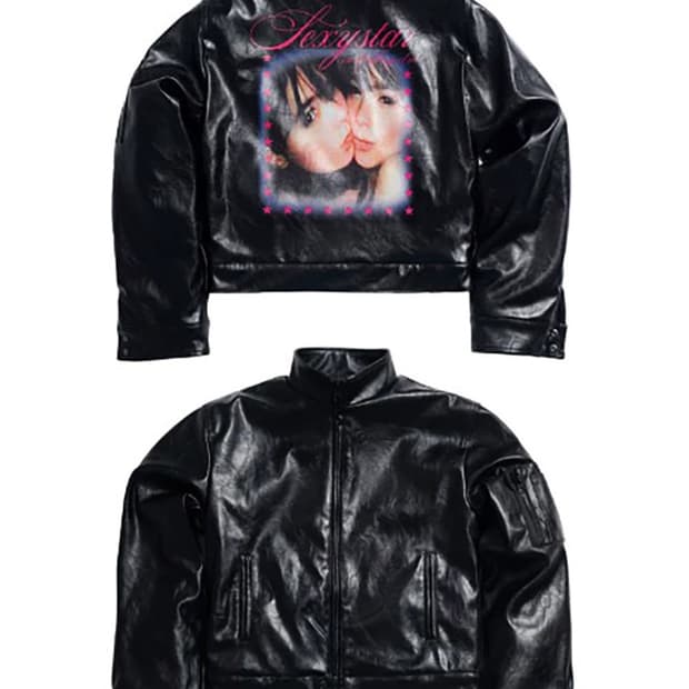 Printed Quilted Leather Jacket