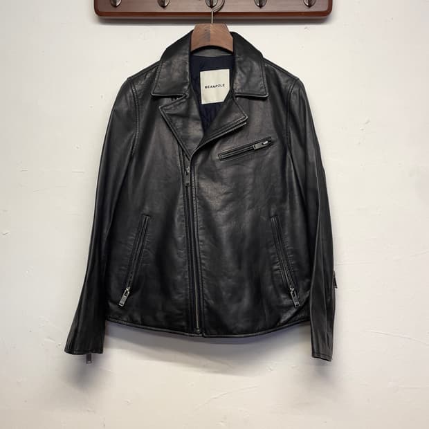 빈폴 (우먼) 램스킨 레더 라이더 자켓  