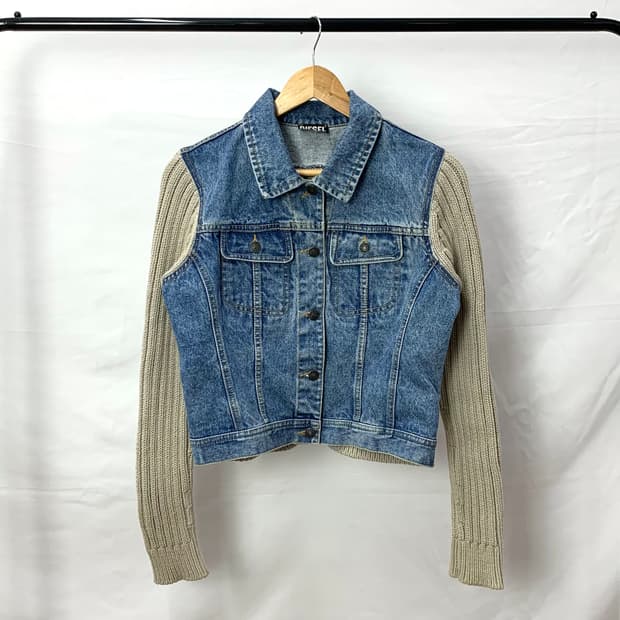 디젤 니트 데님 자켓
