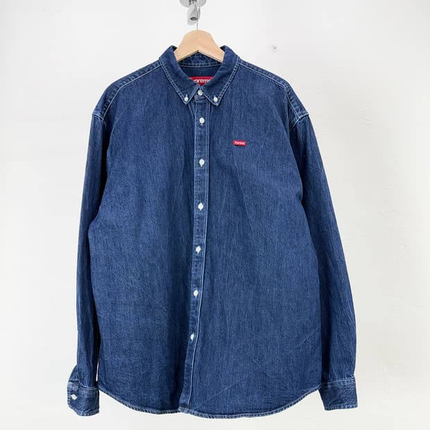 슈프림 25fw 스몰 박스 셔츠 린스드 데님
