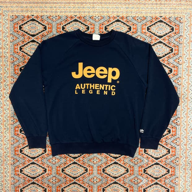 지프 스펠로고 네이비 기모 맨투맨 남성M