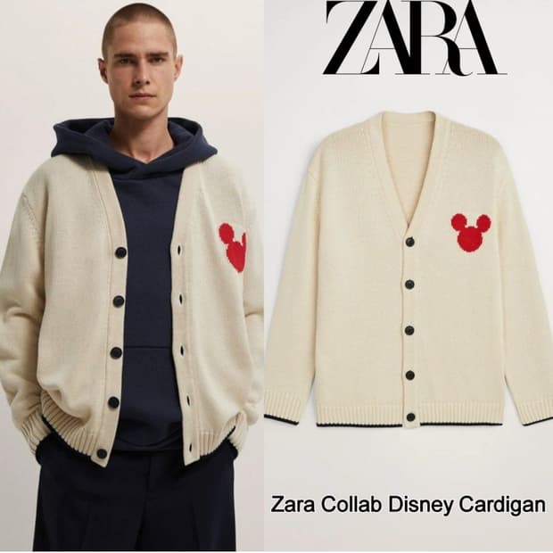자라 미키마우스 가디건 M사이즈 / 자라 가디건