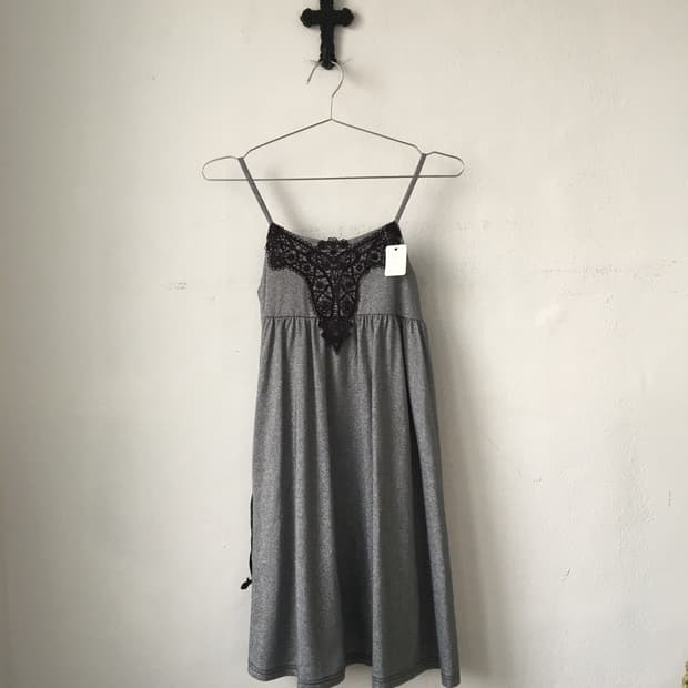 Crochet point glitter onepiece