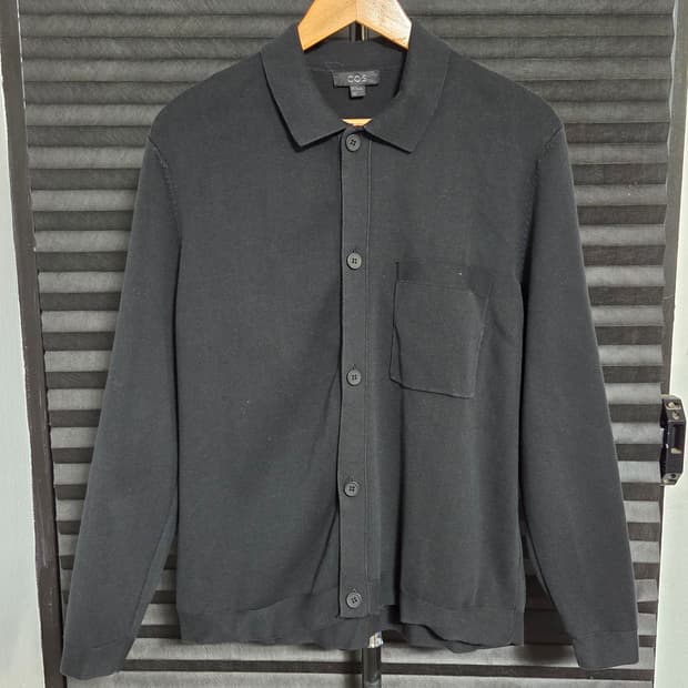 [코스] 코튼 버튼 카라 니트 셔츠 가디건 | 00213