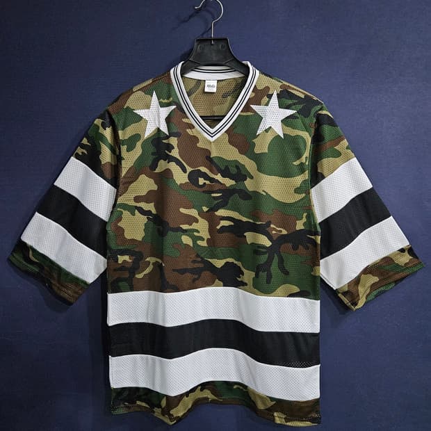 W&G 메쉬 카모 남녀겸용 세미오버핏 FREE 반팔티 