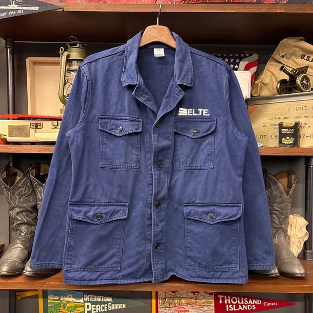 60~70s 퍼티그 포켓 프렌치 워크자켓 / 초어자켓 이태리생산 N976