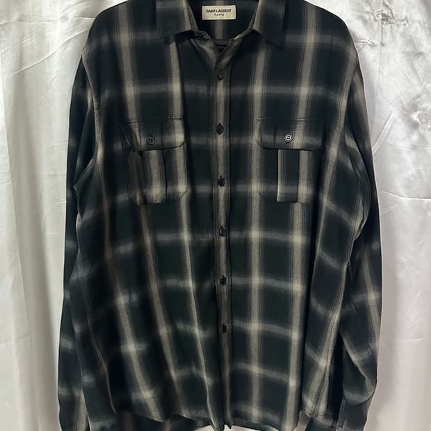 생로랑 13FW 플란넬 셔츠