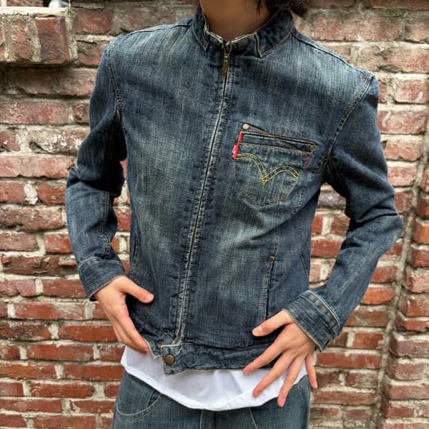 Levi's Engineered 스탠드넥 데님 자켓 L