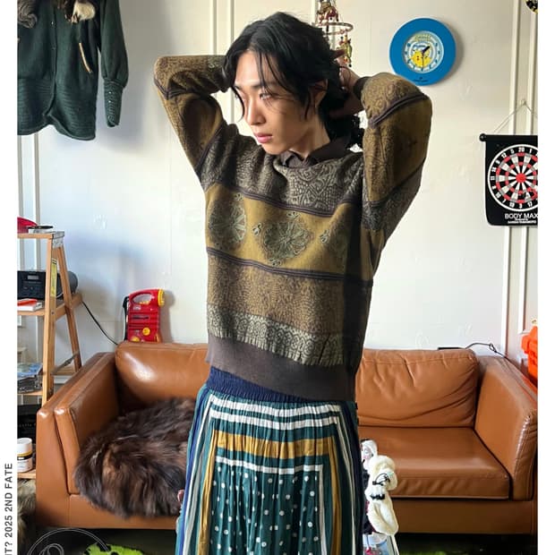 1980-90s Jpn Vintage Ethic 3D PK Knit