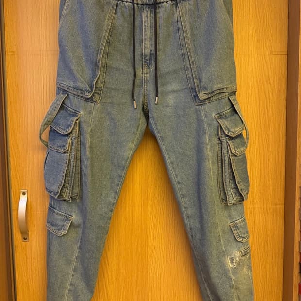 준지 카고 조거 데님 팬츠 46