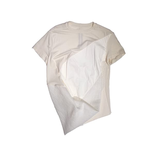 릭오웬스 -18SS DIRT 비대칭 티셔츠 - 아이보리 - 40