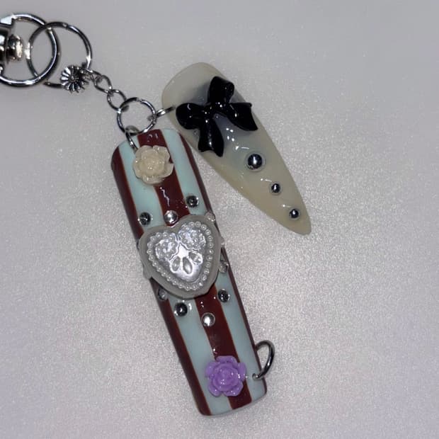 네일 팁 키링 nail tip keyring