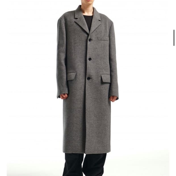 (M) MNGU 체스터필드 코트 IN 그레이