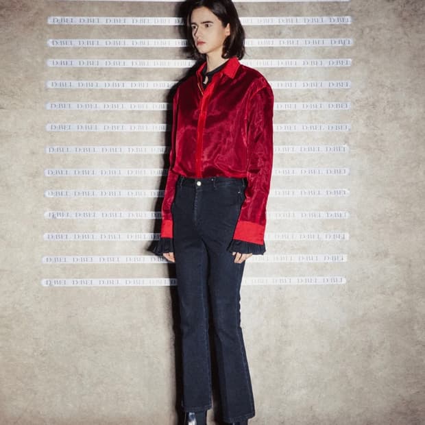 디벨 시스루 셔츠 레드