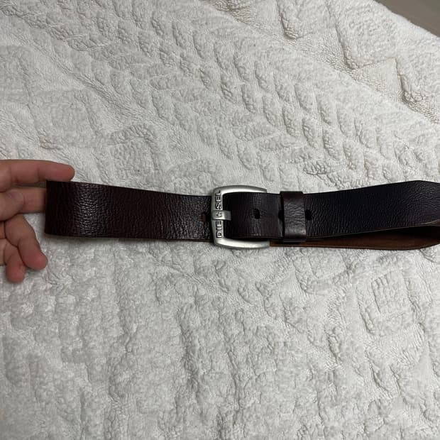 디젤 버펄로 통가죽 벨트 STAR 다크 브라운 34인치