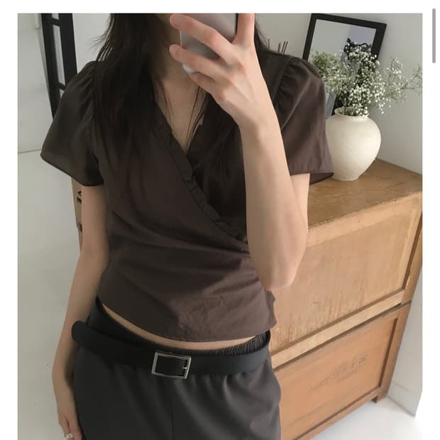 랩 블라우스