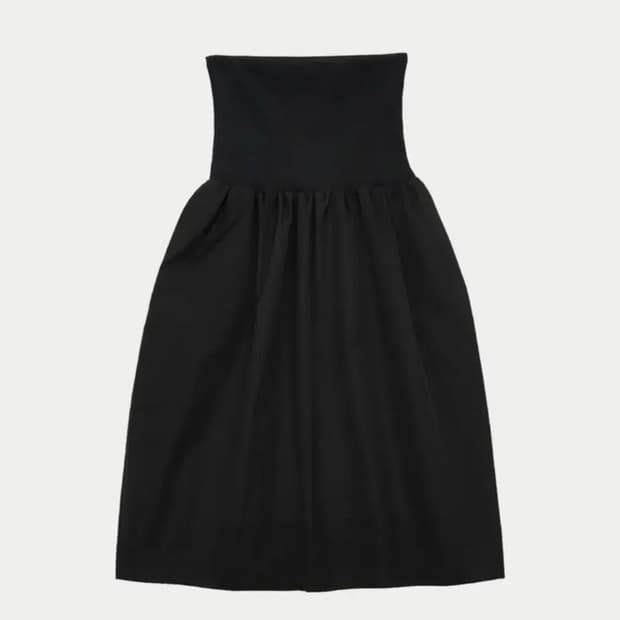 NYLON SHIRRING FLARE SKIRT