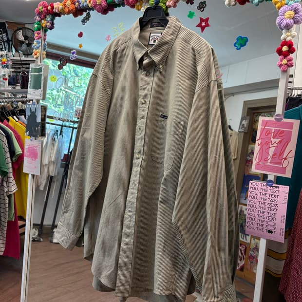 USA 빈티지 긴팔 스트라이프 셔츠 XL
