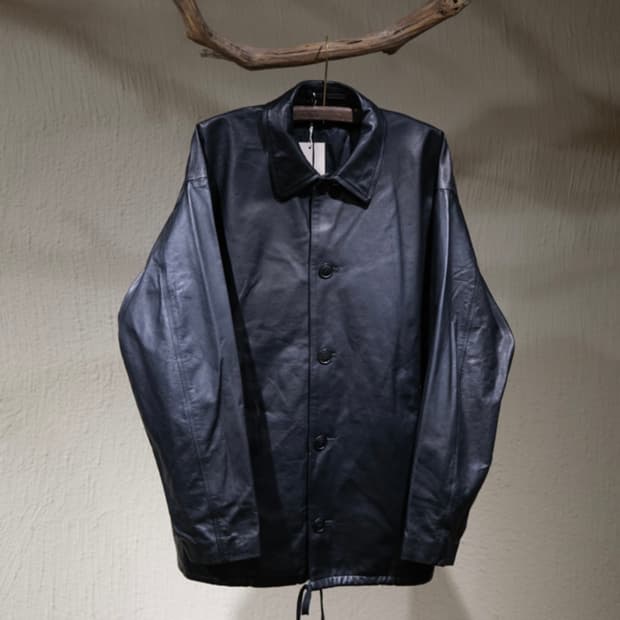 요코사카모토 25fw 풀그레인 레더 블랙