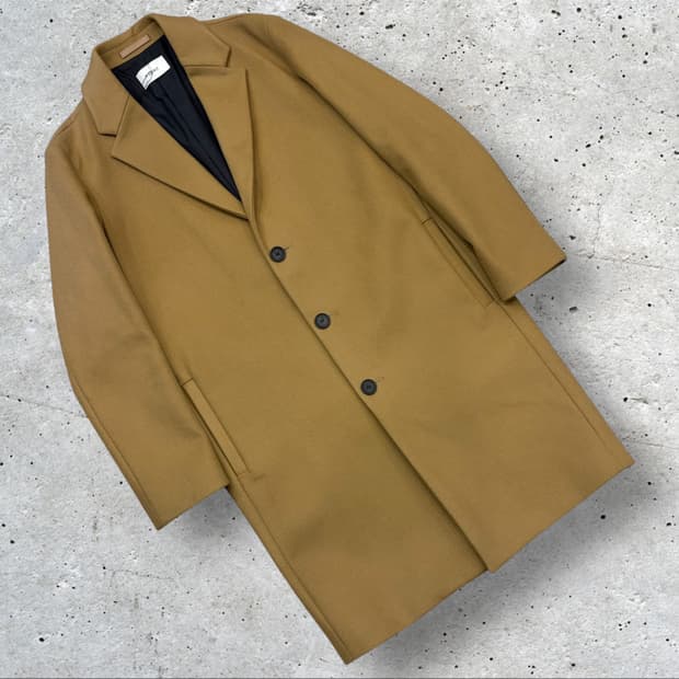 [S] 인사일런스 울 캐시미어 캐멜 코트 C949