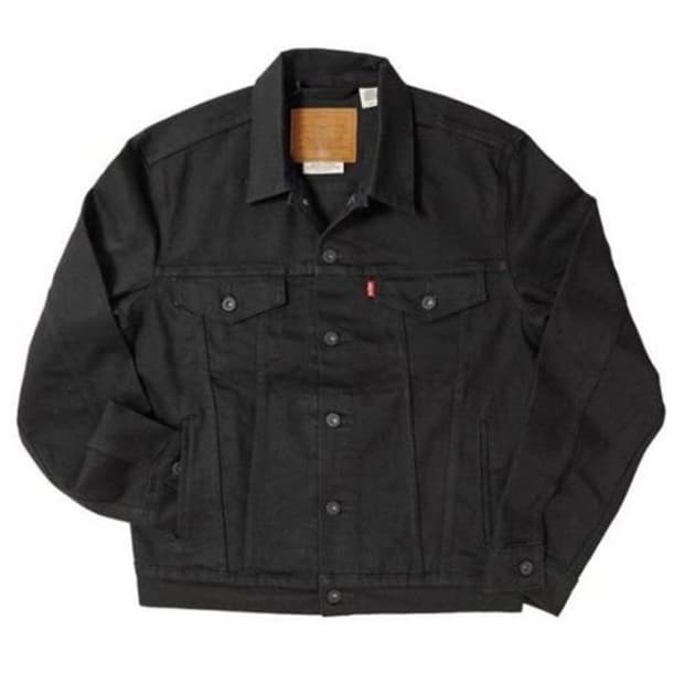 리바이스 블랙 데님 트러커 자켓 L사이즈