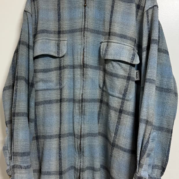 비치스케이트보드 울 체크셔츠