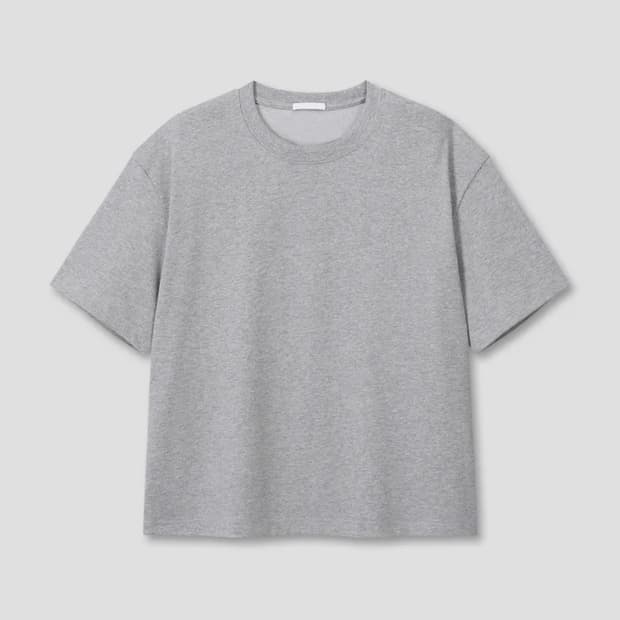 UNIFORM CROP T-SHIRTS (MELANGE GRAY)