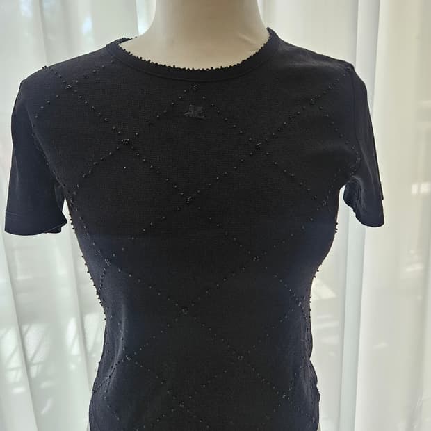 꾸레쥬 반팔티 가디건 세트