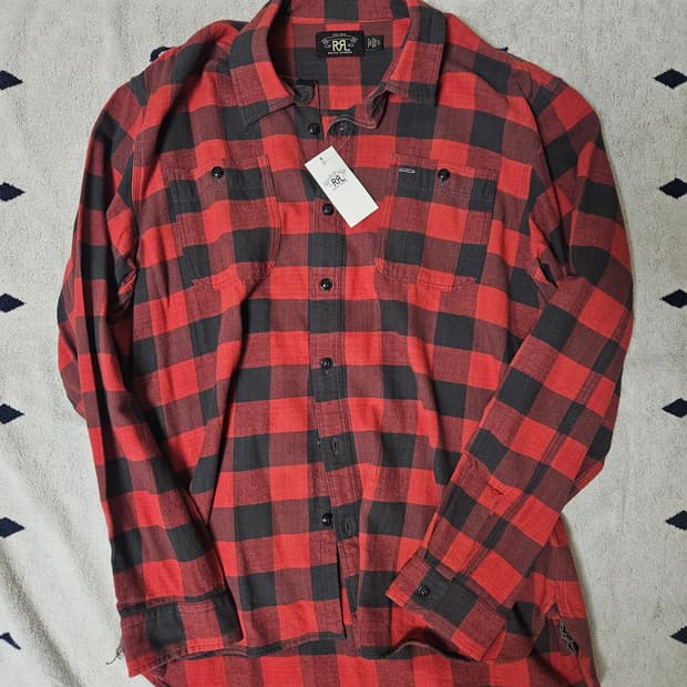 RRL 플래드 트윌 워크셔츠 XL