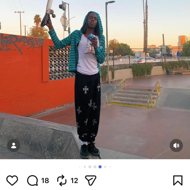 언노운 Rhinestone 컬렉션 팬츠 L