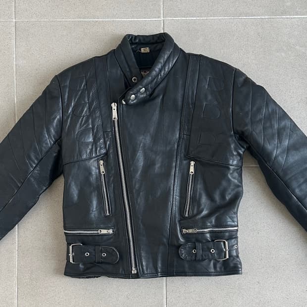 BASHIR 빈티지 바이커 레더자켓